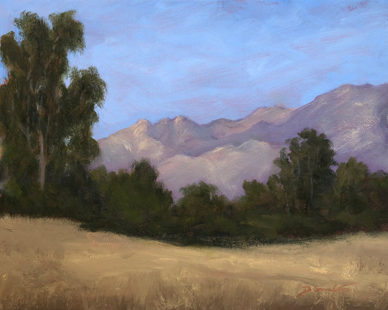 Ojai Meadows Preserve - Westside FieldStudy, Ojai CA Landscape painting. 